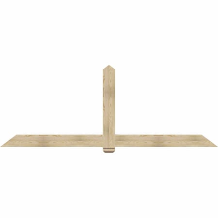 Ekena Millwork Eugene Rough Sawn Timber Gable Bracket, Douglas Fir, 108"W x 40"H x 4"D x 6"F, 9/12 Pitch GBW108X40X0406EUG00RDF